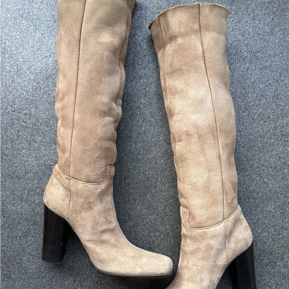 PRADA Beige “Over the Knee” Boots -women’s size 6.5